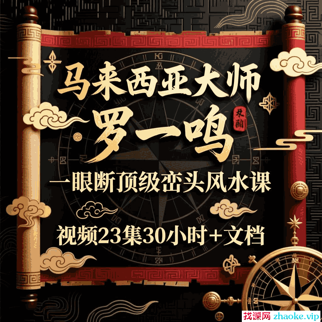 马来西亚大师罗一鸣24年一眼断顶级峦头风水课  视频23集30小时+文档