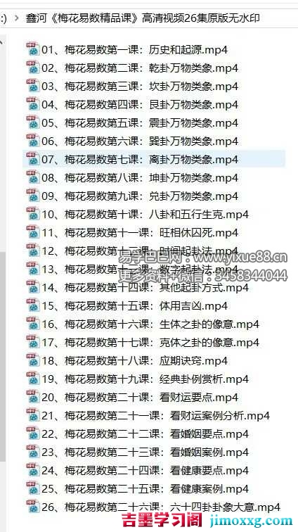 鑫河《梅花易数精品课》26集