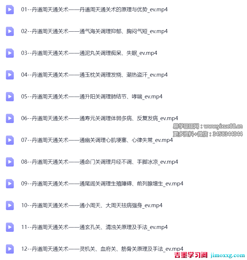 王哲 丹道周天通关术12集