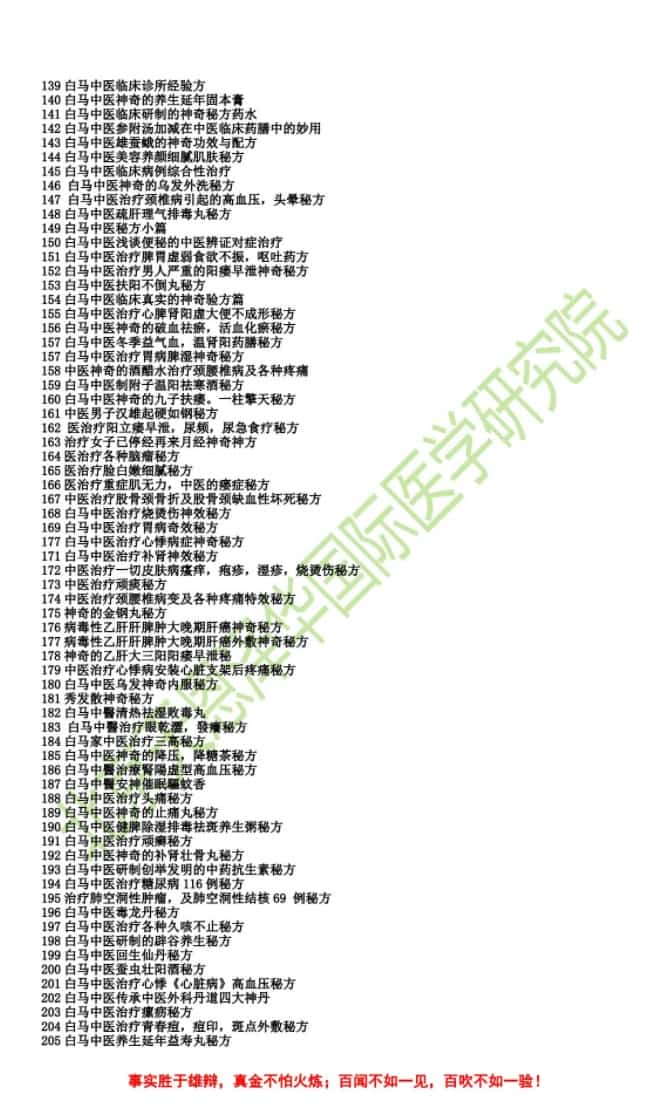 道医不传秘方 205方白马山中医插图1