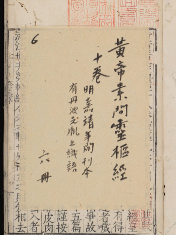 黄帝素问灵枢经.12卷.宋史崧校释.明嘉靖时期刊本.pdf插图1 黄帝素问灵枢经.12卷.宋史崧校释.明嘉靖时期刊本.pdf插图1