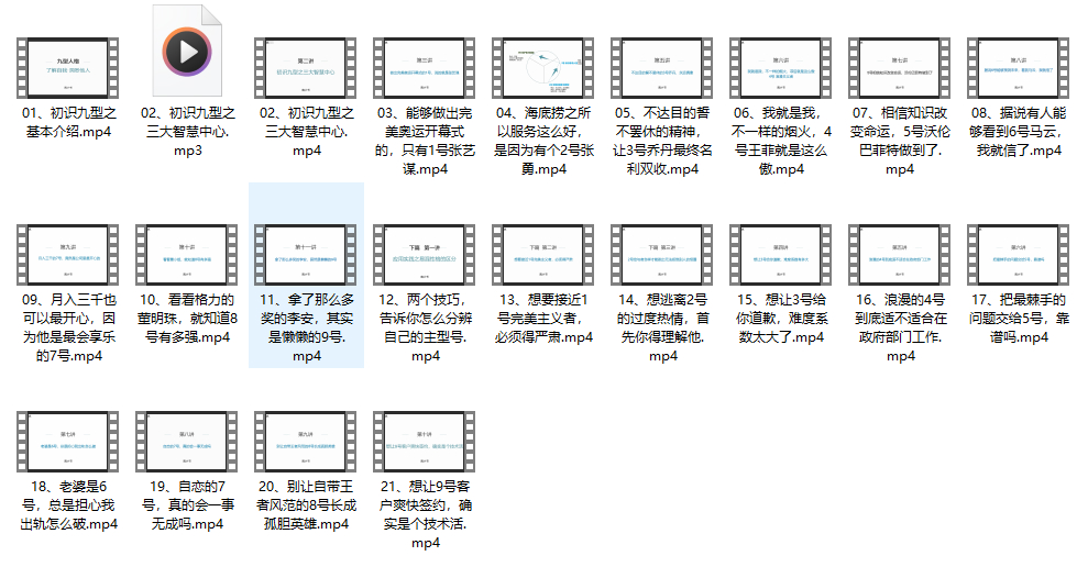 250990 九型人格实操课21集插图