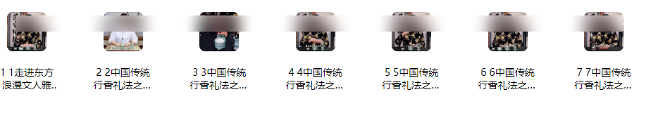 2512303 黄珊珊香道演绎讲师班｜最全六大行香礼法教学7集视频Y